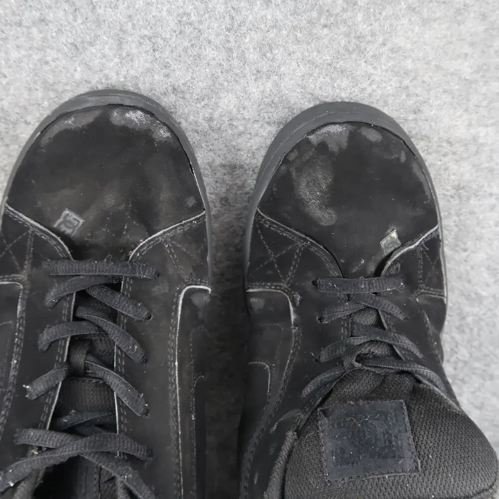 DC Shoes Mens 12 Net Skate Sneakers Casual Black Leather Y2k Padded Lace Up Logo